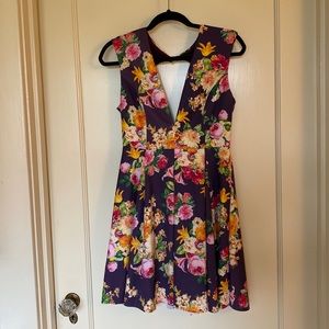 Floral Open Back Summer Dress